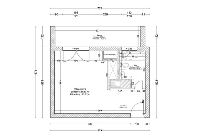 764 – Appartement  1pièce