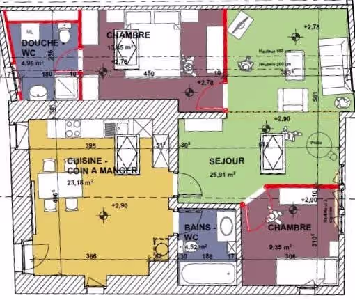 1403 – Appartement – 3.5pièces – 1350CHF – 85 m²